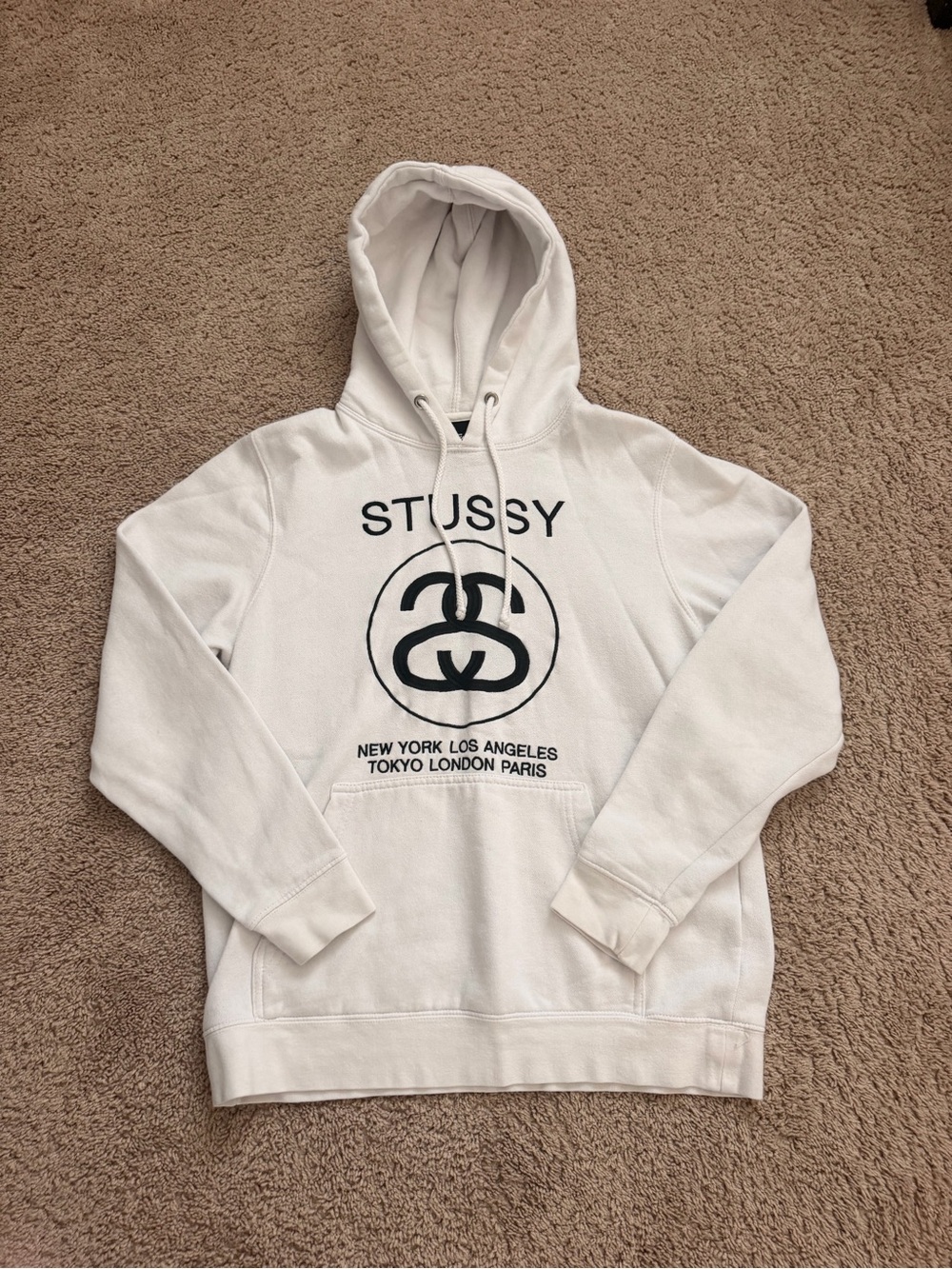 Stussy Off-White Logo Pullover Hoodie